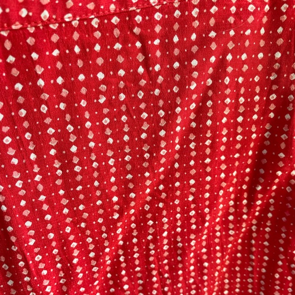 Gap Highlow Ruffle Maxi Skirt - Red Polka Dot - Picture 2 of 3